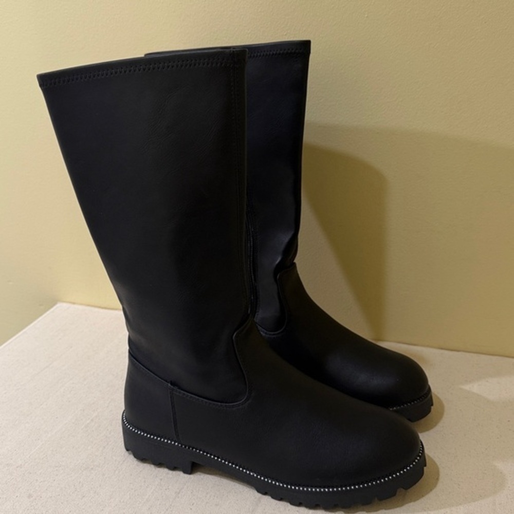 Trinity Black Shoes Girls Boots Girls Size 6 running bigger | wide calf